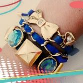 kit azul bic com pedras